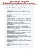 NYC Auto Mechanic &lpar;Diesel&rpar; &lpar;DCAS&rpar;&NewLine;Certification Practice Exam Questions With Correct Answers&NewLine;