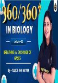 Breathing and exchange of gases best notes