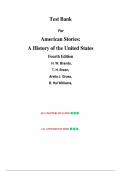 Test Bank for American Stories&colon; A History of the United States&comma; Combined Volume&comma; 4th edition by H&period; Brands&comma; Timothy Breen Chapter 1-32 &vert; All Chapters