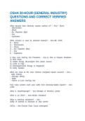 OSHA 30-HOUR &lpar;GENERAL INDUSTRY&rpar; QUESTIONS AND CORRECT VERIFIED ANSWERS