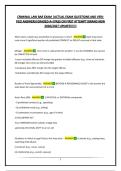 CRIMINAL LAW BAR EXAM &vert;ACTUAL EXAM QUESTIONS AND VERIFIED ANSWERS&vert;GRADED A&plus;&vert;PASS ON FIRST ATTEMPT&vert;BRAND NEW 2026&sol;2027 UPDATE&excl;&excl;&excl;&excl;&excl;&excl;
