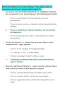 BSN 246 Health Assessment Exam Prep 2026&sol;2027 &vert; &NewLine;Questions & Correct Answers &vert; Graded A&plus;