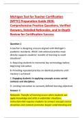 Michigan Test for Teacher Certification &NewLine;&lpar;MTTC&rpar; Preparation Guide 2026&colon; &NewLine;Comprehensive Practice Questions&comma; Verified &NewLine;Answers&comma; Detailed Rationales&comma; and In-Depth &NewLine;Review for Certification Success