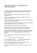 HMGT 3300 CHAPTER 1-3 QUESTIONS WITH VERIFIED ANSWERS
