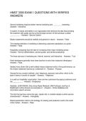 HMGT 3300 EXAM 1 QUESTIONS WITH VERIFIED ANSWERS