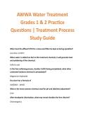 AWWA Water Treatment Grades 1 & 2 Practice Questions &vert; Treatment Process Study Guide 