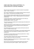HMGT 3300 FINAL EXAM &lpar;CHAPTERS 7-13&rpar; QUESTIONS WITH VERIFIED ANSWERS