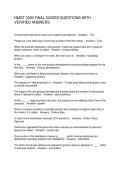 HMGT 3300 FINAL QUIZES QUESTIONS WITH VERIFIED ANSWERS