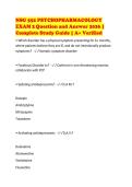 NSG 552 PSYCHOPHARMACOLOGY&NewLine;EXAM 2 Question and Answer 2026 &vert;&NewLine;Complete Study Guide &vert; A&plus; Verified