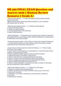 NR 599 FINAL EXAM Question and&NewLine;Answer 2026 &vert; Mastery Review&NewLine;Resource &vert; Grade A&plus;