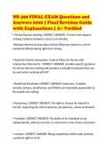 NR 599 FINAL EXAM Questions and&NewLine;Answers 2026 &vert; Final Revision Guide&NewLine;with Explanations &vert; A&plus; Verified&NewLine;