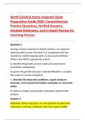 North Carolina Home Inspector Exam &NewLine;Preparation Guide 2026&colon; Comprehensive &NewLine;Practice Questions&comma; Verified Answers&comma; &NewLine;Detailed Rationales&comma; and In-Depth Review for &NewLine;Licensing Success 