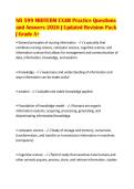 NR 599 MIDTERM EXAM Practice Questions&NewLine;and Answers 2026 &vert; Updated Revision Pack&NewLine;&vert; Grade A&plus;