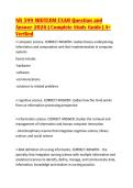 NR 599 MIDTERM EXAM Question and&NewLine;Answer 2026 &vert; Complete Study Guide &vert; A&plus;&NewLine;Verified