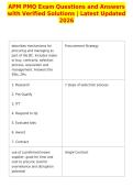 APM PMQ Exam Questions and Answers&NewLine;with Verified Solutions &vert; Latest Updated&NewLine;2026