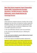 New York Home Inspector Exam Preparation &NewLine;Guide 2026&colon; Comprehensive Practice &NewLine;Questions&comma; Verified Answers&comma; Detailed &NewLine;Rationales&comma; and In-Depth Review for &NewLine;Licensing Success