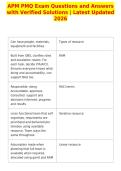 APM PMQ Exam Questions and Answers&NewLine;with Verified Solutions &vert; Latest Updated&NewLine;2026