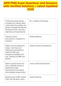 APM PMQ Exam Questions and Answers&NewLine;with Verified Solutions &vert; Latest Updated&NewLine;2026