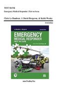 Test Bank for Emergency Medical Responder&colon; First on Scene &lpar;11th Edition&rpar; by Le Baudour