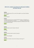 AHSC 340 - Complete Course Review for Therapeutic Modalities with Study Notes and