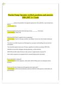 Florida Pump Operator Verified Questions and Answers 2026&sol;2027 A&plus; Grade&vert;Certification Exam