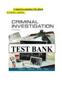 Test Bank for Criminal Investigation 11th Edition by Swanson