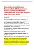 North Carolina Notary Public Exam &NewLine;Preparation Guide 2026&colon; Comprehensive &NewLine;Practice Questions&comma; Verified Answers&comma; &NewLine;Detailed Rationales&comma; and In-Depth Review for &NewLine;Notary Commission Success