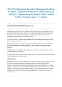 WGU C954 Information Technology Management OA Exam Set 5 Parts 1-3 Questions & Answers Verified Actual Exam 2026&sol;2027 &ndash; Complete Exam-Style Q&As &vert; 100&percnt; Certified Verified &ndash; Pass Guaranteed &ndash; A&plus; Graded