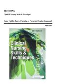Clinical Nursing Skills & Techniques 9th Edition &lpar;Perry&comma; Potter & Ostendorf&comma; 2017&rpar; &ndash; Nursing Fundamentals Test Bank Questions and Answers on Admission&comma; Discharge&comma; Communication&comma; and Collaboration