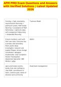 APM PMQ Exam Questions and Answers&NewLine;with Verified Solutions &vert; Latest Updated&NewLine;2026&NewLine;