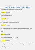 BIO 252 Final Exam Mastery Guide &ndash; Essential Concepts&comma; Key Topics & Complete Exam Preparation