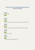 ALTA Practice CALT LEAD &vert; Exam Questions with Correct Answers &vert; Latest Update