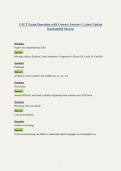 CALT Exam Questions with Correct Answers &vert; Latest Update Guaranteed Success