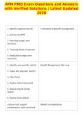 APM PMQ Exam Questions and Answers&NewLine;with Verified Solutions &vert; Latest Updated&NewLine;2026