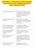 APM PMQ&colon; 1 Life Cycles Exam Questions&NewLine;and Answers with Verified Solutions &vert;&NewLine;Latest Updated 2026