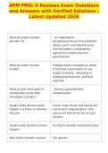 APM PMQ&colon; 6 Reviews Exam Questions&NewLine;and Answers with Verified Solutions &vert;&NewLine;Latest Updated 2026