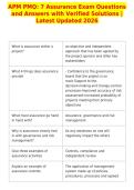 APM PMQ&colon; 7 Assurance Exam Questions&NewLine;and Answers with Verified Solutions &vert;&NewLine;Latest Updated 2026