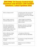 APM PMQ&colon; 24 Change Control Exam&NewLine;Questions and Answers with Verified&NewLine;Solutions &vert; Latest Updated 2026
