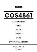 COS4861 Assignment 1 Solutions - Year Module &comma; 2026 &vert; Due Date July 2026