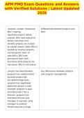 APM PMQ Exam Questions and Answers&NewLine;with Verified Solutions &vert; Latest Updated&NewLine;2026&NewLine;