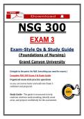 NSG 300 Exam 3 &ndash; Foundations of Nursing &ndash; &lpar;2026&rpar; Actual Questions & Answers &lpar;GCU&rpar; 100&percnt; Guarantee Pass