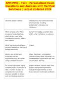 APM PMQ - Test - Personalised Exam&NewLine;Questions and Answers with Verified&NewLine;Solutions &vert; Latest Updated 2026&NewLine;