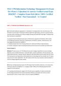 WGU C954 Information Technology Management OA Exam Set 4 Parts 1-3 Questions & Answers Verified Actual Exam 2026&sol;2027 &ndash; Complete Exam-Style Q&As &vert; 100&percnt; Certified Verified &ndash; Pass Guaranteed &ndash; A&plus; Graded