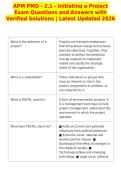 APM PMQ - 2&period;1 - Initiating a Project&NewLine;Exam Questions and Answers with&NewLine;Verified Solutions &vert; Latest Updated 2026