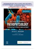 TESTBANK2026-2027 FOR mcCANCE AND HUETHER&rsquo;S&NewLine;PATHOPHYSIOLOGY&colon; The Biological Basis for Diseases in&NewLine;Adults and Children 9th Edition&NewLine;&sol;All Chapters&sol;Complete Study Guide