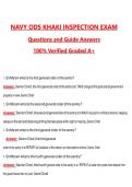 Navy ODS Khaki Inspection &lpar;Latest 2026&sol;2027 Update&rpar; Complete Questions and Guide Answers&comma; 100&percnt; Verified Graded A&plus;
