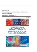 Understanding Anatomy and Physiology&comma; 3rd Edition by Thompson Test Bank Questions and Answers &vert; Complete Study Guide