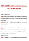 Navy ODS Final Exam &lpar;Latest 2026&sol;2027 Update&rpar; Complete Questions and Guide Answers&comma; 100&percnt; Verified Graded A&plus;