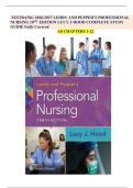 TESTBANK&sol; 2026&sol;2027 LEDDY AND PEPPER&rsquo;S PROFESSIONAL&NewLine;NURSING 10TH EDITION LUCY J HOOD COMPLETE STUDY&NewLine;GUIDE Fully Covered&NewLine;All CHAPTERS 1-22