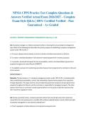 NPMA CPPS Practice Test Complete Questions & Answers Verified Actual Exam 2026&sol;2027 &ndash; Complete Exam-Style Q&As &vert; 100&percnt; Certified Verified &ndash; Pass Guaranteed &ndash; A&plus; Graded&NewLine;